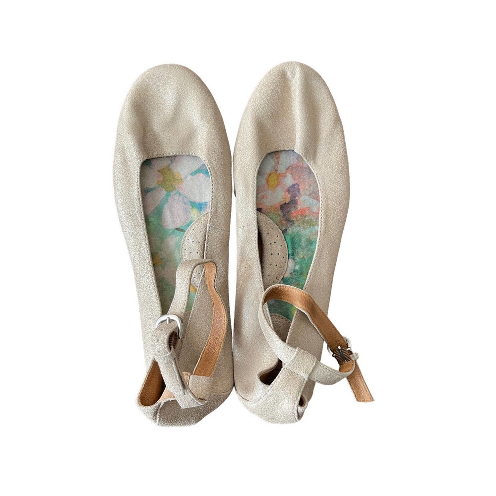 Women's Born CBHA15 Ankle Tie Ballet Flats Tan/Beige US 10 M
